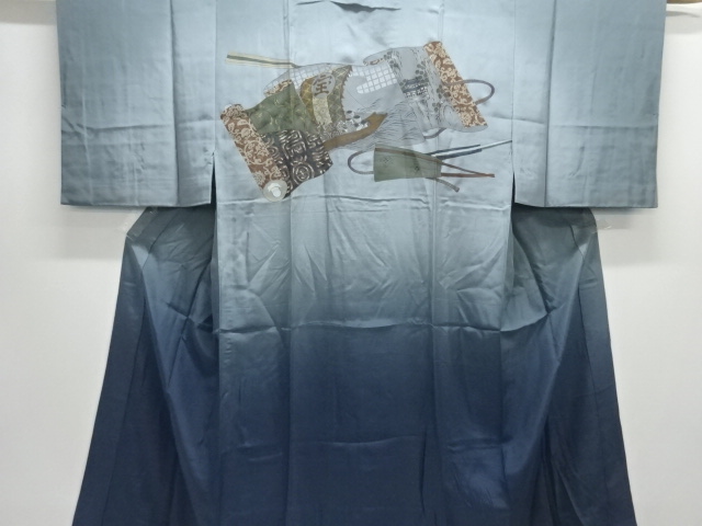 JAPANESE KIMONO / ANTIQUE MENS JUBAN / SILK / SCROLL